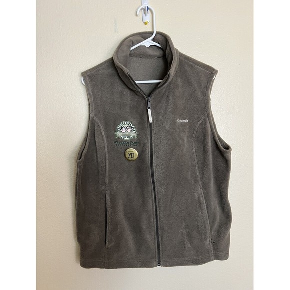 Columbia Women XL‎ Olive green 2010 Western Fairs Association Logo Vest - Picture 1 of 10